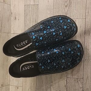 KLOGS Black And Blue Leather Love Slip On Shoes‎ Size 7